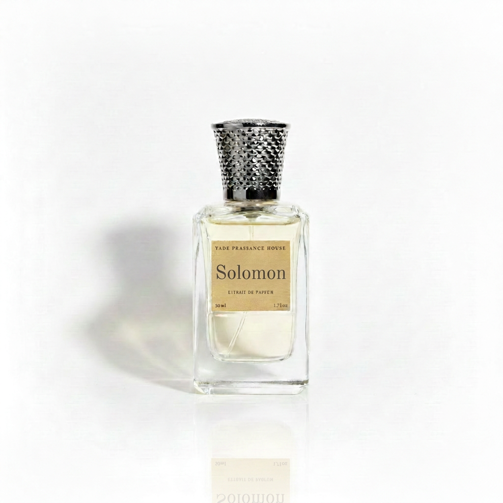 Fragrance bottle label edited to say Solomon