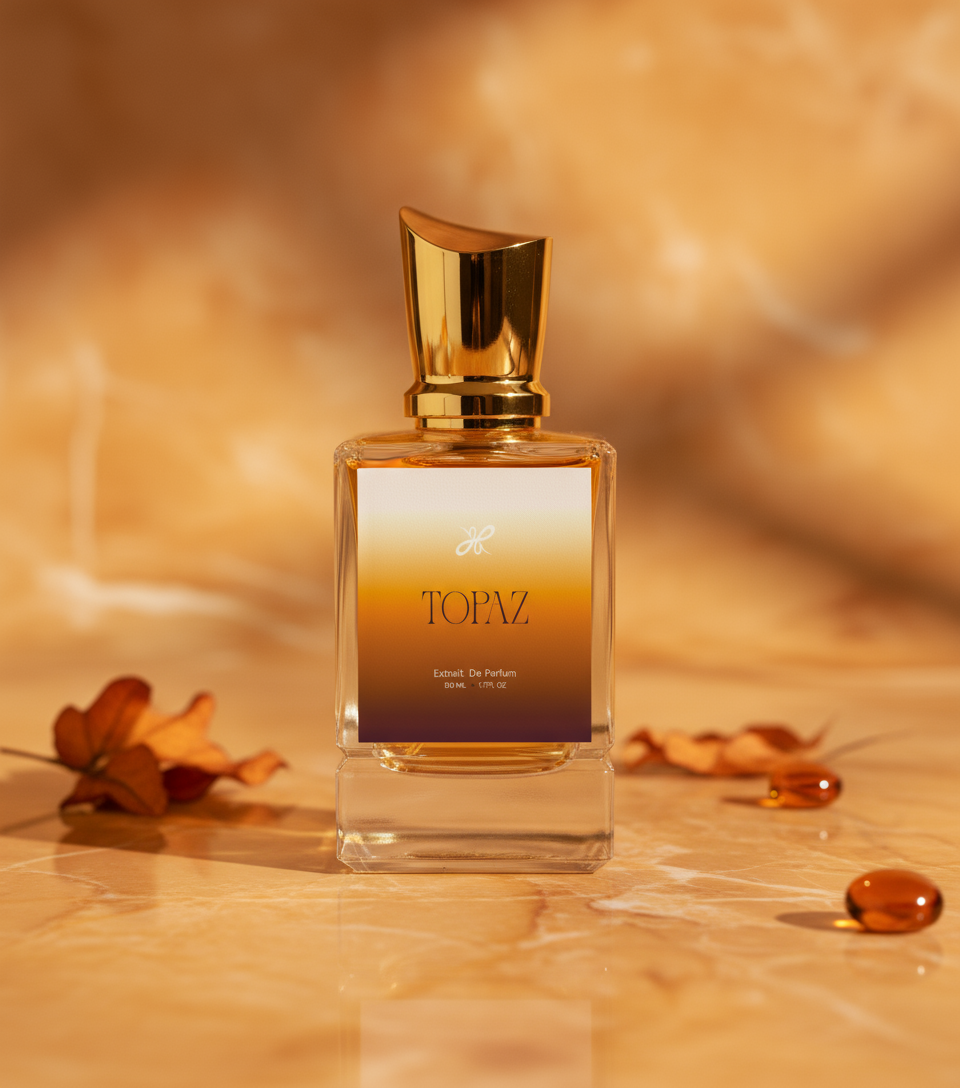 Topaz perfume bottle with actual label